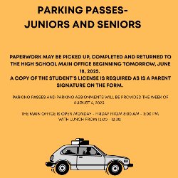 Parking Pass paperwork